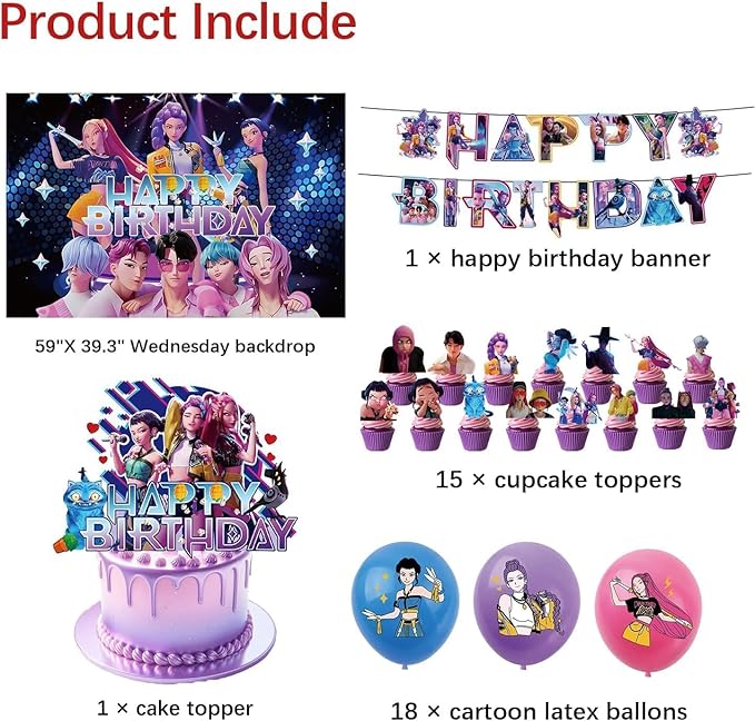 Party Decoration Kit, Movie-Themed Birthday Party Banners, Balloons, Cake Hats, And Other Party Decorations